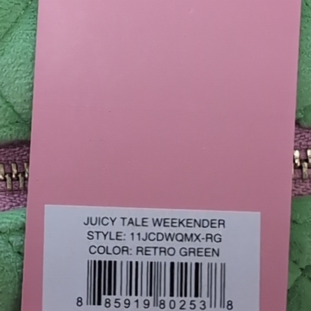 โSOLDโJuicy Couture Quilted Tale Weekender Tote, XL Bag w/ Crossbody Strap - Picture 16 of 17